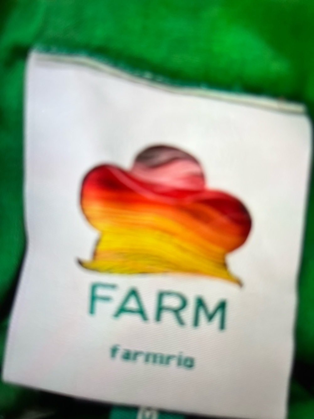 FARM Rio Green Top with Sunset Multicolor Logo - Picture 16 of 16